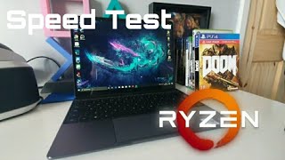 Huawei Matebook 13 AMD Ryzen 5 3500u Speed Test Loading applications [upl. by Simara]