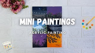 Mini Paintings🎨🖌️  Simple Acrylic Painting For Beginners  acrylicpainting minipainting painting [upl. by Jacobsen]