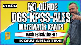 KPSSDGSALES Matematik  Basit Eşitsizlikler 1  50 Günde KPSSDGSALES Matematik Kampı [upl. by Gide]