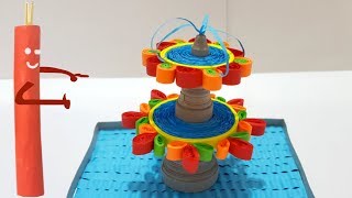 How to quill fountain paper fountain  quilled fountain [upl. by Enitsugua611]