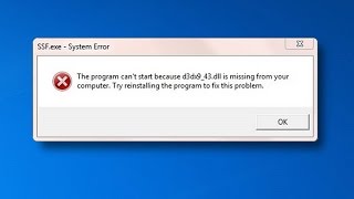 How to Fix Windows Error D3dx943dll [upl. by Brause306]