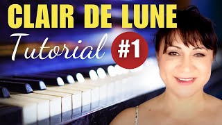 Clair De Lune EASY PIANO TUTORIAL Part 1  Sheet Music [upl. by Ragan91]