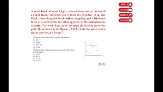 IIT JEE Mains and Advanced PYQ Work Power amp Energy neet jeemain jeeadvance physicspyqs [upl. by Keefer810]