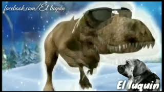 Dinosaurio Bailando Navidad Blanca Navidad [upl. by Ennad]