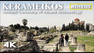 Kerameikos Ancient Cemetery of Athens 4K Virtual Walk2022  Greece Archaeological Site Walking Tour [upl. by Aroved]