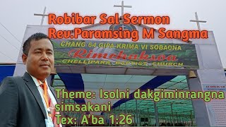 Krima VI Soba Robibar Sal SermonRevParamsing MSangma [upl. by Ecyle627]