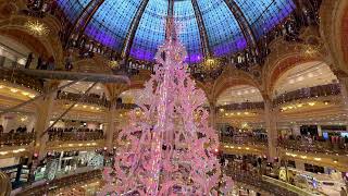 Le sapin de Noël 2024 aux Galeries Lafayette Haussmann [upl. by Neelcaj]