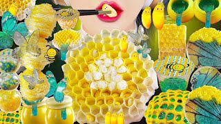 ASMR honey bee dessert MUKBANG thousandlayer honeycomb wasp larva cocoon wing candy EATING SOUNDS [upl. by Ludba368]