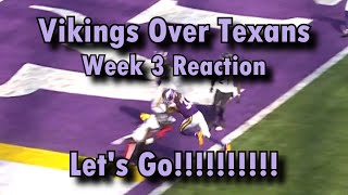 Vikings Over Texans 347 Week 3 Reaction [upl. by Tomaso]