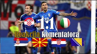 Hrvatska vs Italija 11 Reakcija Balkanskih komentatora AUDIO 2462024 [upl. by Shepherd276]