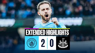 Man City 20 Newcastle  FA Cup Extended Highlights  Bernardo Goals send City to Wembley [upl. by Llednov]