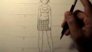 How To Draw Manga Female Body Proportions HTD Video 12 [upl. by Eide]