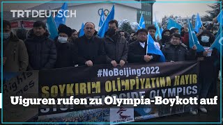 Uiguren rufen zu OlympiaBoykott auf [upl. by Dranek29]