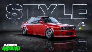 Need for Speed Unbound  BMW M3 E30 customization  Max build 4K [upl. by Kotta]