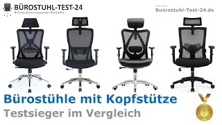 Ergonomische Bürostühle mit Kopfstütze  2024 TOP 5 🥇 Testsieger im Vergleich [upl. by Idac]