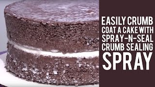 Easily Crumb Coat a Cake with SprayNSeal Crumb Sealing Spray From Wilton [upl. by Prestige]