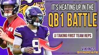 Minnesota Vikings Training Camp Battle Will JJ McCarthy take over the QB1 spot [upl. by Nahshon]