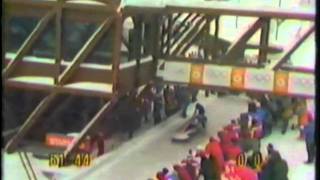 1984 Winter Olympics  Twoman Bobsled 3rd Run  Part 1 [upl. by Romona373]