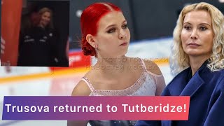 Alexandra Trusova returned to Eteri Tutberidze why does the coach meet the skater near the side [upl. by Enyamrahc]