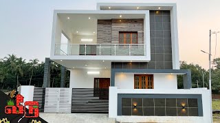 37 சென்ட்டில் அழகான 3BHK வீடு  Beautiful Elevation Duplex House with Modular Kitchen  Veedu 260 [upl. by Cogen]