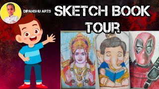 Sketchbook Tour 🫣 All Drawings  Dipanshu Arts [upl. by Airasor]