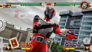 Kamen Rider Super Climax Heros Fourze Gameplay  Ryuki vs Knight [upl. by Roux145]