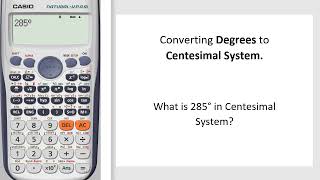 CalcYou Converting Degree to Centesimal System [upl. by Wooldridge158]