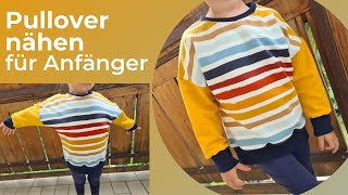 ✀Pullover nähen OHNE SCHNITTMUSTER  nähen für Anfänger [upl. by Market]