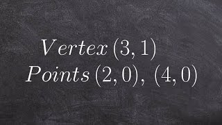 How to write a parabola in standard form given two points [upl. by Okoy]