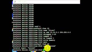 HP Procurve Switch 2626 configure VLAN [upl. by Olds]