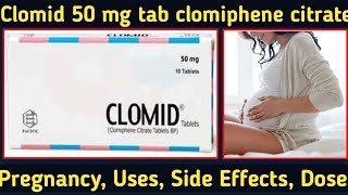 Clomid 50 mg tablet uses in hindiurdu  clomiphene citrate 50 mg  uses side effects dose [upl. by Moreen]