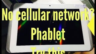 android phablet set up how to get cellular network [upl. by Yedarb]