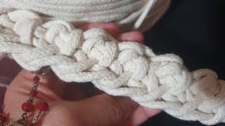 Parece macramé pero es crochetCordón para agarradera de bolsos pulseras cinturones fácilDiestro [upl. by Zampino]