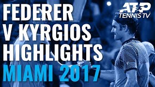 Extended Highlights Federer v Kyrgios Classic  Miami Open 2017 [upl. by Adnoma239]