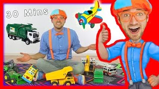 Toy Videos for Children with Blippi  Learn Numbers 30 Minutes [upl. by Adnovay]