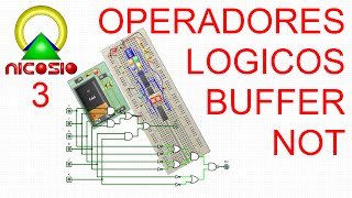 Circuitos digitales 3 Operadores lógicos buffer y not [upl. by Daenis]