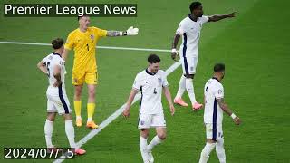 Declan Rice confronts Jordan Pickford in heated England row during Euro 2024 final [upl. by Sexela]