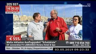 Sendung 4 Promis im Urlaubsparadies auf Malta mit KarlHeinz Fürst von SaynWittgenstein [upl. by Rendrag]