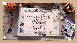 PLAN WITH ME  OTTOBRE week 3 agenda kokonote  Tema Harry Potter [upl. by Leanora]