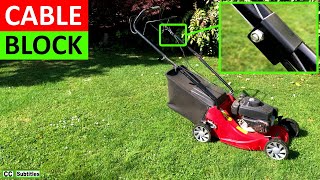 Mountfield Petrol Lawnmower How to fit a new Cable Fixing Block [upl. by Wildee]