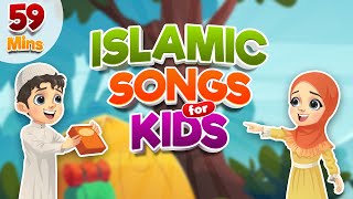 Compilation 59 Mins  Islamic Songs for Kids  Nasheed  Cartoon for Muslim Children [upl. by Laehcar]