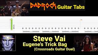 Eugenes Trick Bag Crossroads Guitar Duel  Steve Vai  Guitar TABS Lesson  50 speed [upl. by Eirrod]