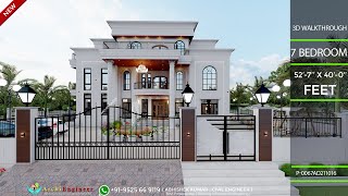 7 Bedroom House Design 3D  🔥🔥 7 BHK House Design  2100 Sqft  Terrace Garden  ArchiEngineer [upl. by Suiratnauq]