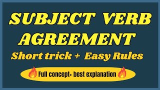 Subject verb agreement  subject verb agreement class 10th [upl. by Annauqal]