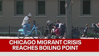 Chicagos migrant crisis reaches boiling point with few answers from city [upl. by Enyrat]