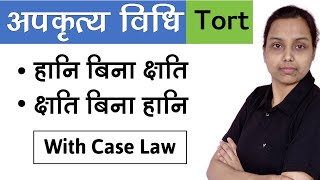 injuria sine damnum and damnum sine injuria in hindi  with case law [upl. by Neruat]