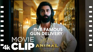 ANIMAL SCENE 12 The Famous Gun Delivery🔥 Ranbirs Fight Ranbir K Rashmika Sandeep V Bhushan K [upl. by Amikehs]