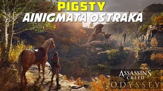 Pigsty  Boeotia  Ainigmara Ostraka Puzzle Location and Solution  AC ODYSSEY [upl. by Ilrac]