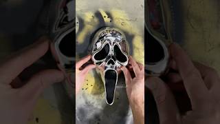 I transformed a Ghostface Mask into DEADPOOL diy art mask cosplay deadpool halloween [upl. by Naillik914]