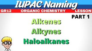 Naming Organic Molecules Grade 12  Alkenes Alkynes Haloalkanes [upl. by Arsuy896]